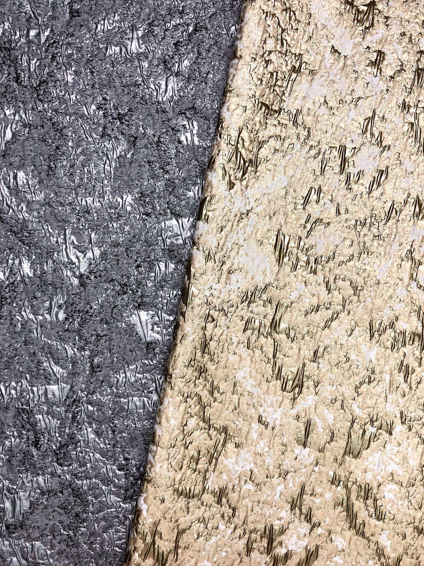 Abstract Textured Jacquard Fabric by Yard, Vintage Embossed Decorative Textile, Luxury Couture Fabric for Upholstery Decor, 57"Wide