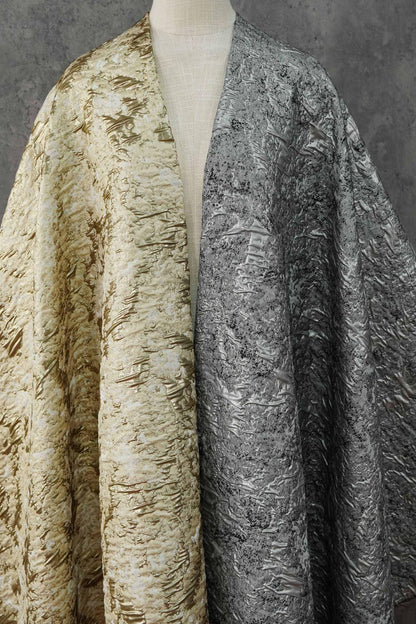 Abstract Textured Jacquard Fabric by Yard, Vintage Embossed Decorative Textile, Luxury Couture Fabric for Upholstery Decor, 57"Wide