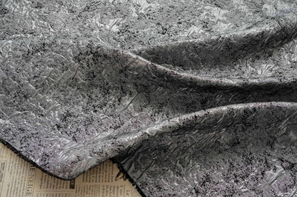 Abstract Textured Jacquard Fabric by Yard, Vintage Embossed Decorative Textile, Luxury Couture Fabric for Upholstery Decor, 57"Wide