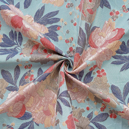 Tonal Jacquard Fabric by the yard| Subtle Damask Weave | Self Pattern | Home Decor Upholstery Dress Lining, 55" Wide