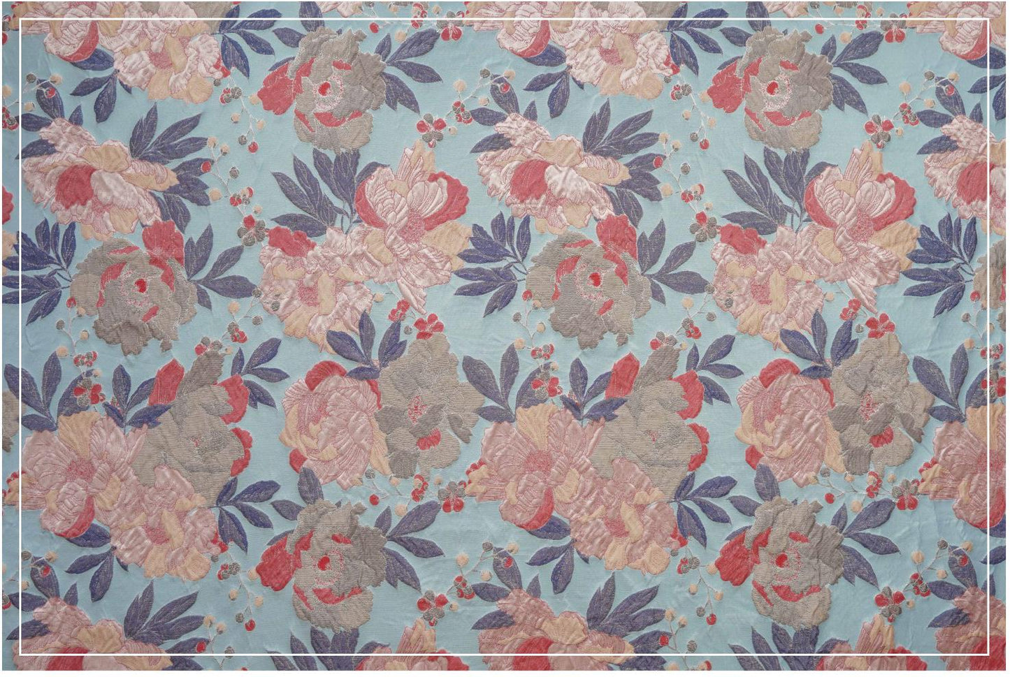 Tonal Jacquard Fabric by the yard| Subtle Damask Weave | Self Pattern | Home Decor Upholstery Dress Lining, 55" Wide