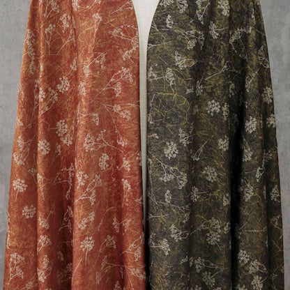 Gold Metallic Floral Fabric by Yard, Vine Print Acetate Satin Textile, Elegant Shiny Fabric for Dress Curtains Crafts, 59"