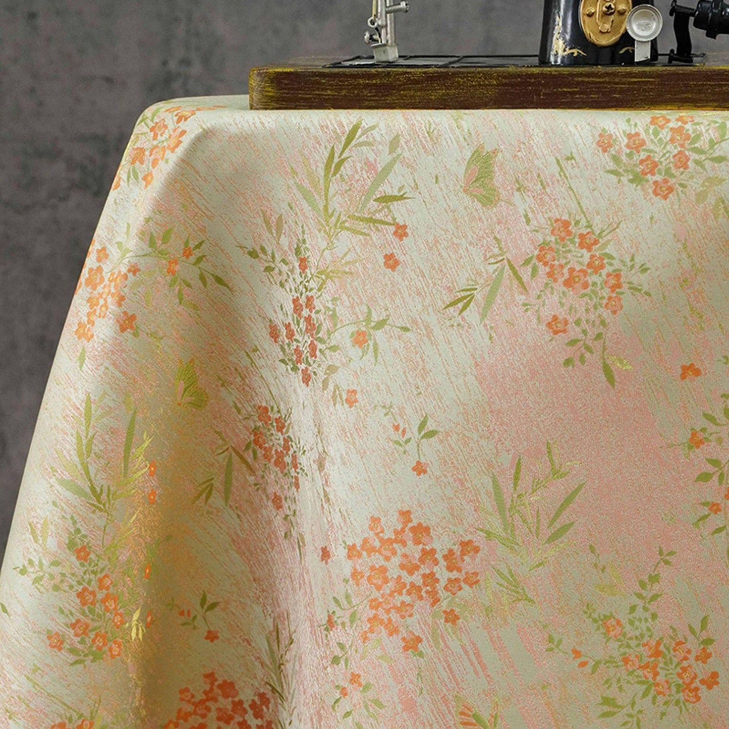 Butterfly Floral Brocade Fabric by Yard, Vintage Jacquard Dress Fabric, Decorative Textile for Bags Jewelry Box Crafts, 65"Wide