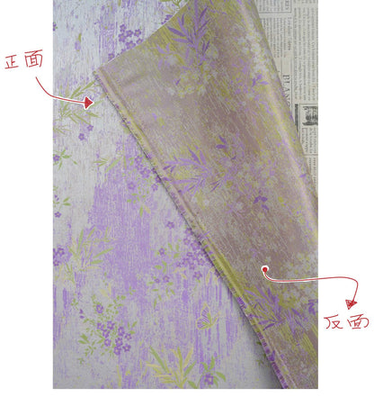 Butterfly Floral Brocade Fabric by Yard, Vintage Jacquard Dress Fabric, Decorative Textile for Bags Jewelry Box Crafts, 65"Wide