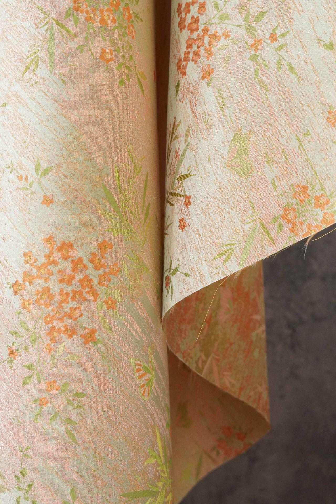 Butterfly Floral Brocade Fabric by Yard, Vintage Jacquard Dress Fabric, Decorative Textile for Bags Jewelry Box Crafts, 65"Wide