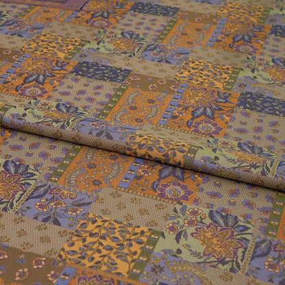 Oriental Floral Quilting Fabric by Yard, Chinese Style Rayon Gauze Textile for Patchwork Bags Crafts Decor, 59"Wide