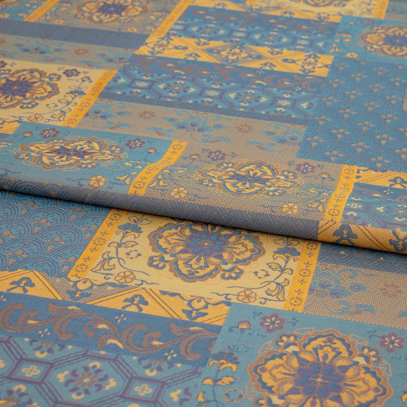 Oriental Floral Quilting Fabric by Yard, Chinese Style Rayon Gauze Textile for Patchwork Bags Crafts Home Decor, 59"Wide