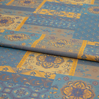 Oriental Floral Quilting Fabric by Yard, Chinese Style Rayon Gauze Textile for Patchwork Bags Crafts Home Decor, 59"Wide