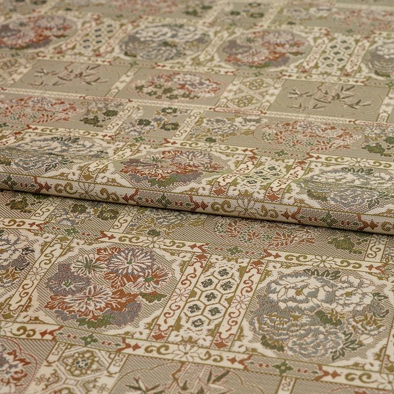 Oriental Patchwork Fabric by Yard, Chinese Style Rayon Gauze Textile for Quilting Bags Crafts Home Decor, 59"Wide
