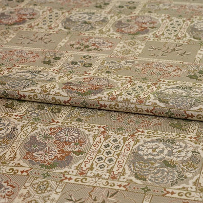 Oriental Patchwork Fabric by Yard, Chinese Style Rayon Gauze Textile for Quilting Bags Crafts Home Decor, 59"Wide