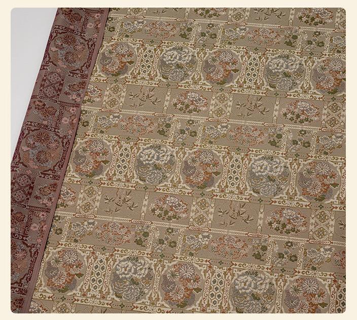 Oriental Patchwork Fabric by Yard, Chinese Style Rayon Gauze Textile for Quilting Bags Crafts Home Decor, 59"Wide