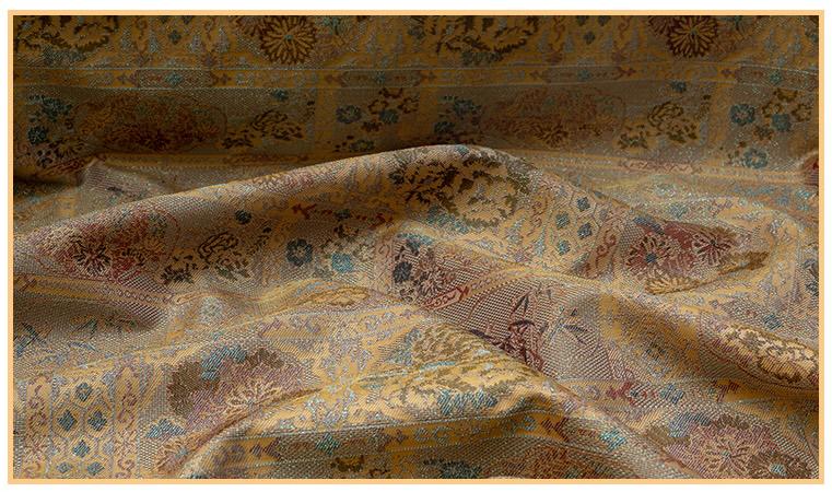 Oriental Patchwork Fabric by Yard, Chinese Style Rayon Gauze Textile for Quilting Bags Crafts Home Decor, 59"Wide