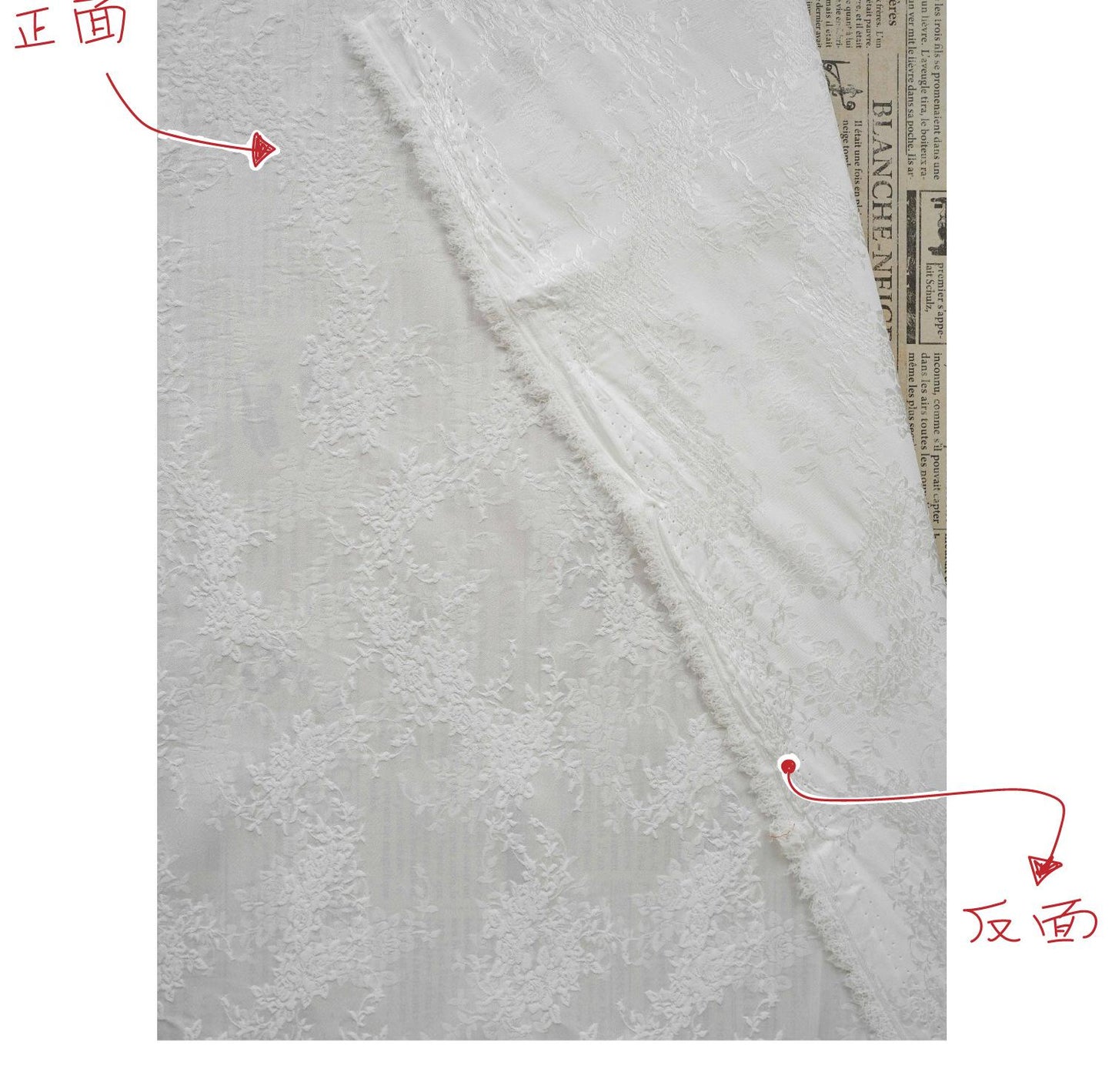 White Embossed Floral Jacquard Fabric, 3D Textured Ivory Brocade Material, Luxury Wedding Dress, Curtain & Home Decor Fabric