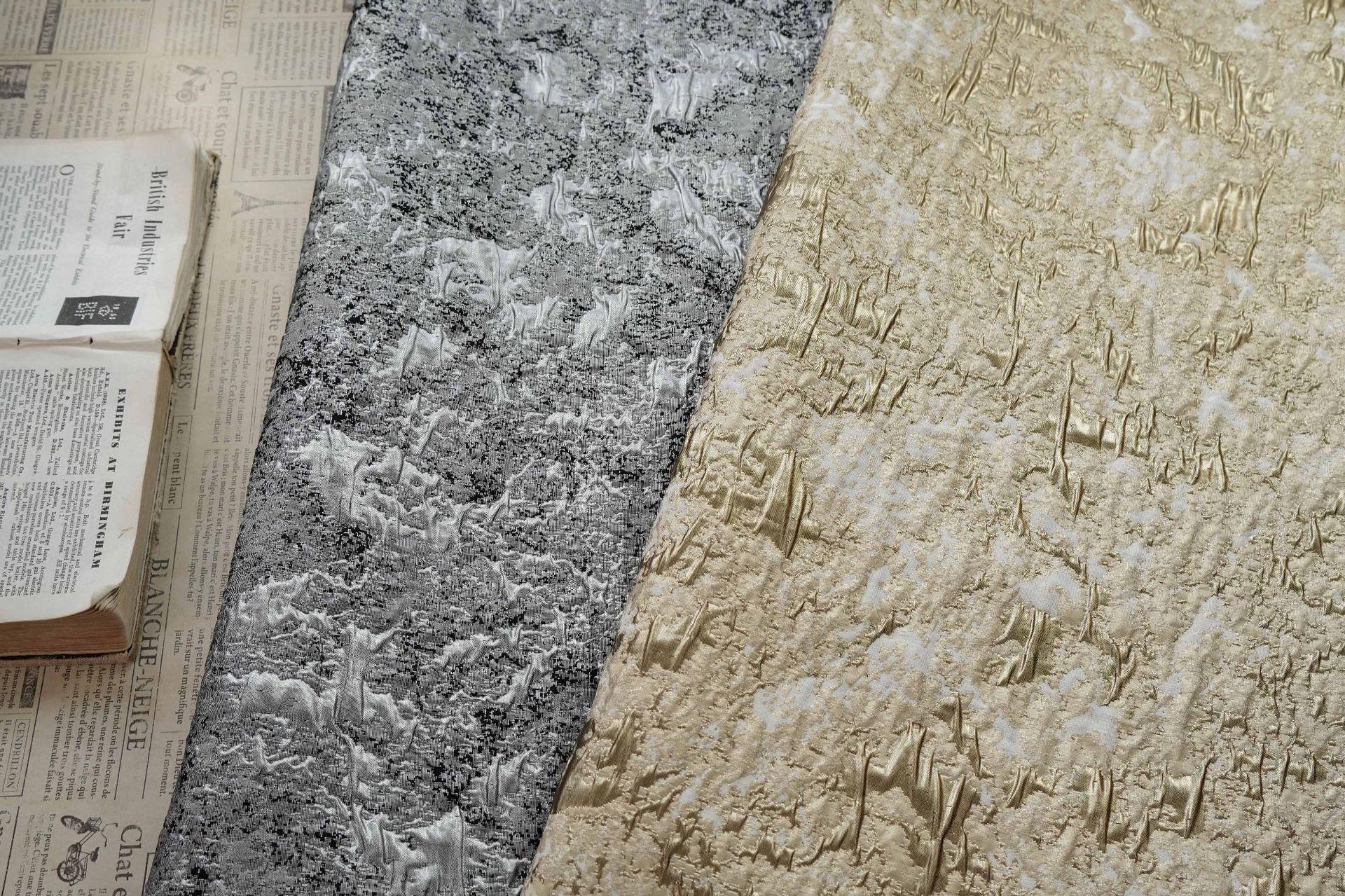Abstract Textured Jacquard Fabric by Yard, Vintage Embossed Decorative Textile, Luxury Couture Fabric for Upholstery Decor, 57"Wide