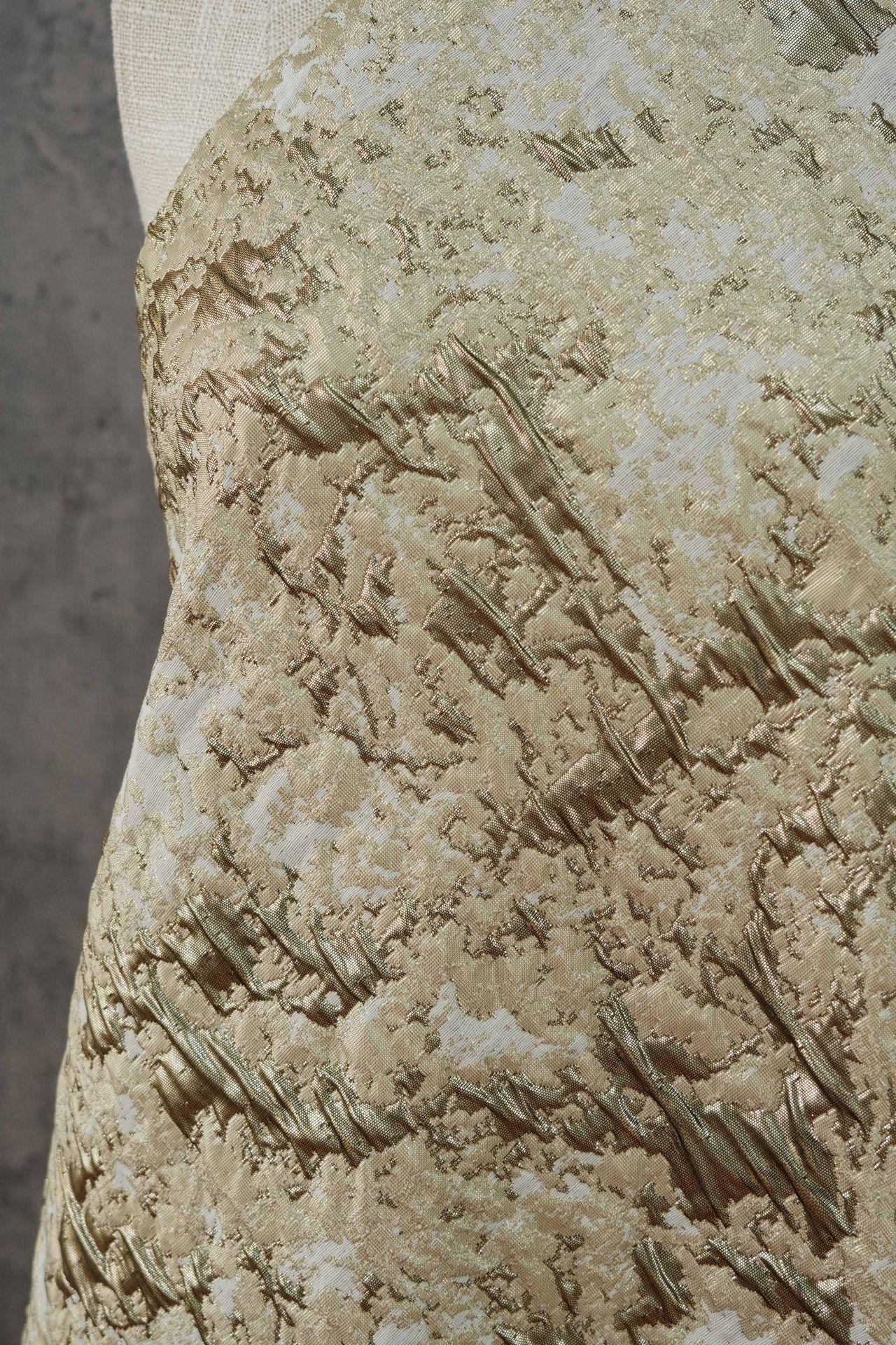 Abstract Textured Jacquard Fabric by Yard, Vintage Embossed Decorative Textile, Luxury Couture Fabric for Upholstery Decor, 57"Wide
