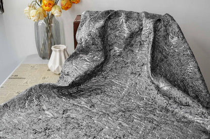 Abstract Textured Jacquard Fabric by Yard, Vintage Embossed Decorative Textile, Luxury Couture Fabric for Upholstery Decor, 57"Wide
