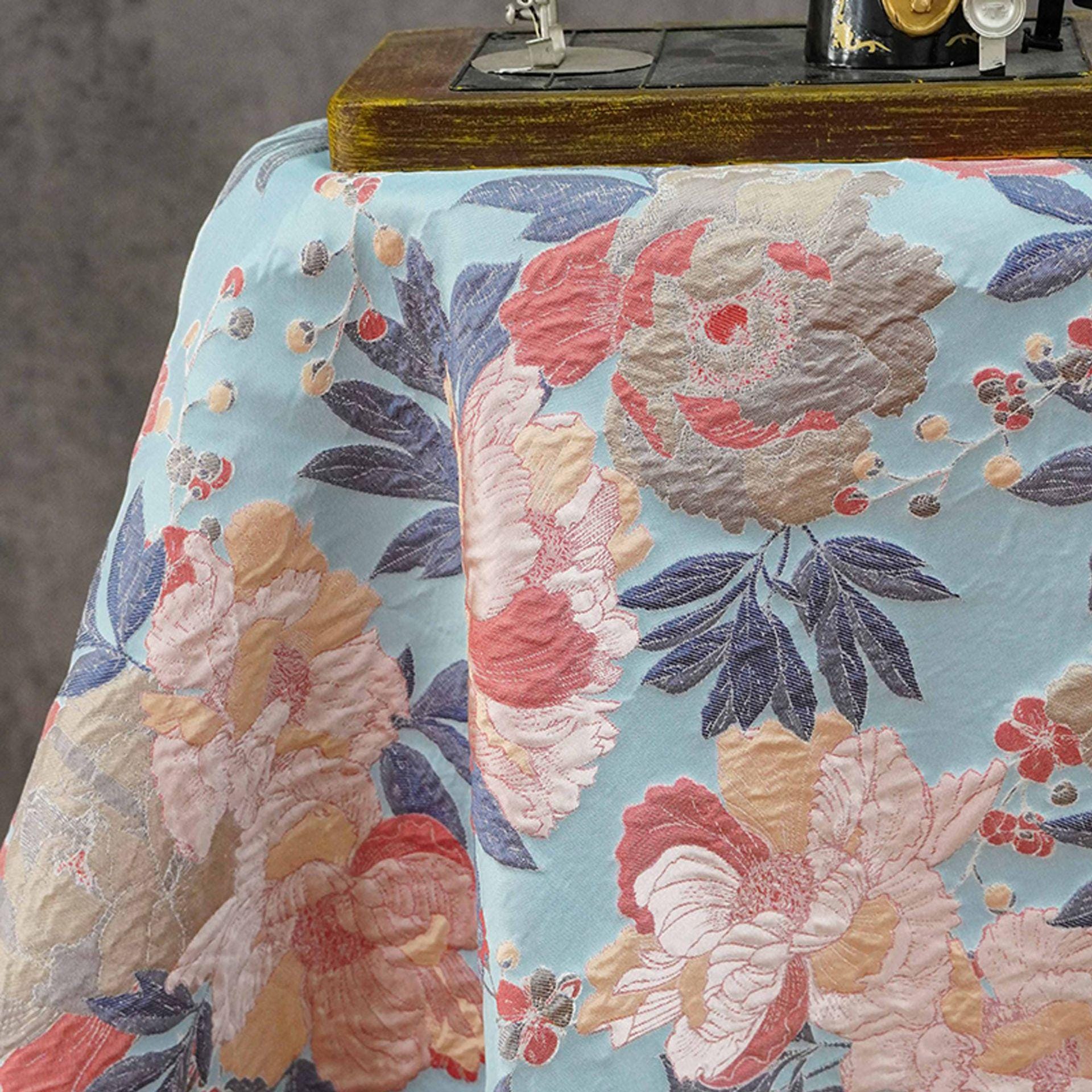 Tonal Jacquard Fabric by the yard| Subtle Damask Weave | Self Pattern | Home Decor Upholstery Dress Lining, 55" Wide