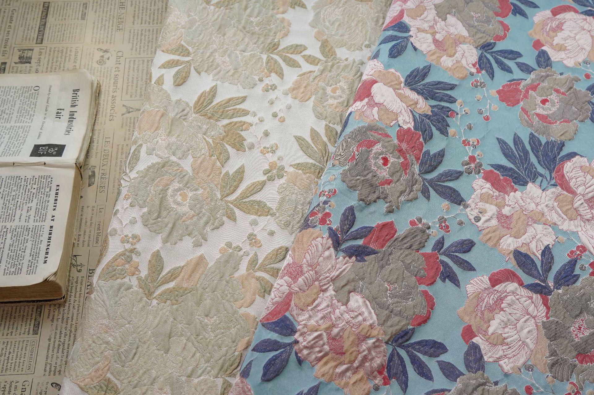 Tonal Jacquard Fabric by the yard| Subtle Damask Weave | Self Pattern | Home Decor Upholstery Dress Lining, 55" Wide