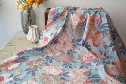 Tonal Jacquard Fabric by the yard| Subtle Damask Weave | Self Pattern | Home Decor Upholstery Dress Lining, 55" Wide