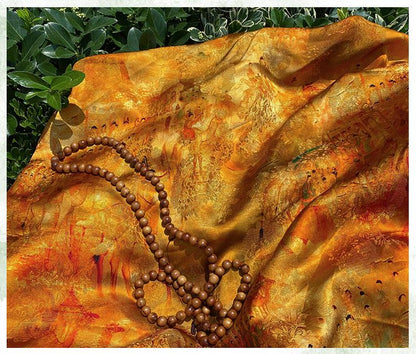 Luxury rayon Jacquard Fabric, Chinese Palace Motif Patchwork Textile, Soft Draping Fashion Fabric, 55"Wide