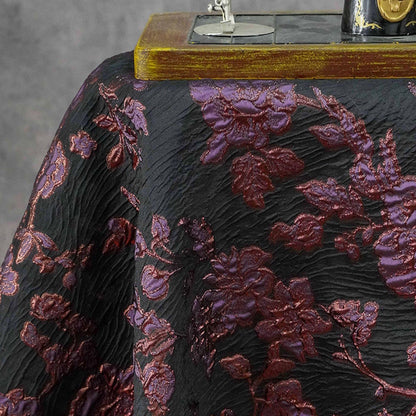 Embossed Peony Metallic Jacquard Fabric, Vintage Floral Brocade Upholstery Material, Luxury Decorative Fabric for Curtains, Sofa, Home Decor