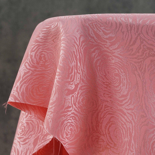 Floral Satin Fabric by Yard, Stretch Silky Rose Jacquard Textile, Elegant Dress Fabric for Sewing Crafts, 59"Wide - Poppylollipop