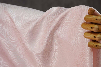 Floral Satin Fabric by Yard, Stretch Silky Rose Jacquard Textile, Elegant Dress Fabric for Sewing Crafts, 59"Wide