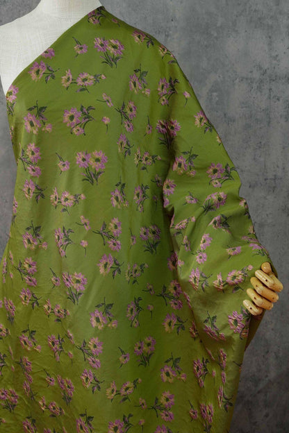 Green Floral Jacquard Fabric by Yard, Camellia Flower Embossed Textile, Vintage Dress Fabric for Sewing Crafts Home Decor, 63" Wide