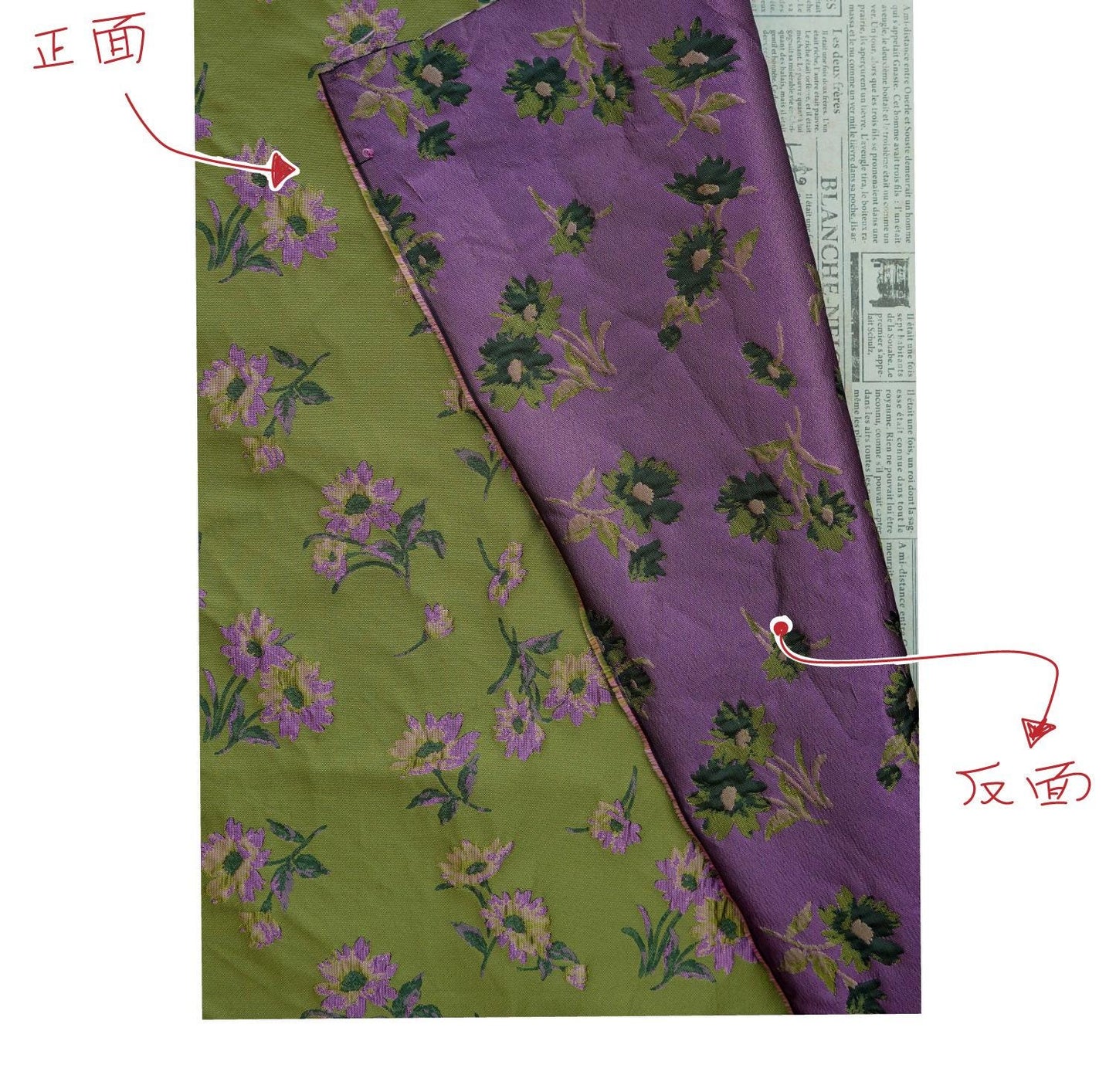 Green Floral Jacquard Fabric by Yard, Camellia Flower Embossed Textile, Vintage Dress Fabric for Sewing Crafts Home Decor, 63" Wide
