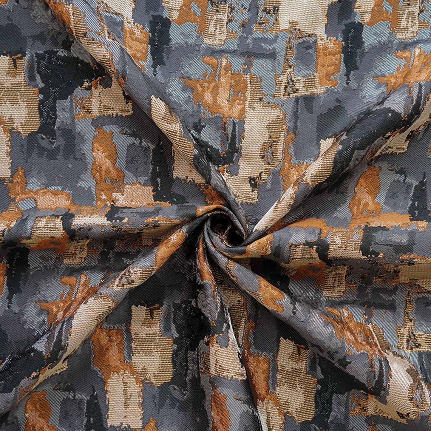 Abstract Oil Painting Style Jacquard Fabric, Geometric Color Block Textile, Vintage Woven Upholstery & Fashion Sewing Material, 58" Wide