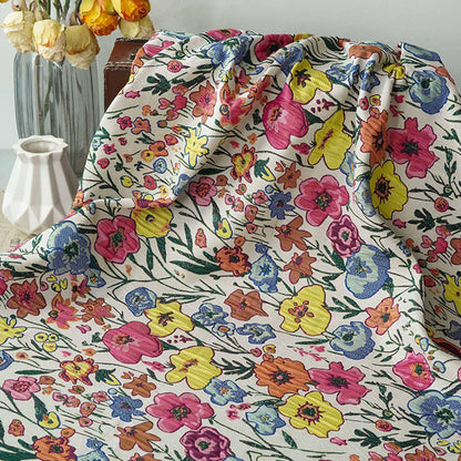 Art Style 3D Floral Jacquard Fabric, Abstract Embossed Flower Woven Textile, Double-Sided Fashion Material for DIY Clothing & Costumes, 52"W