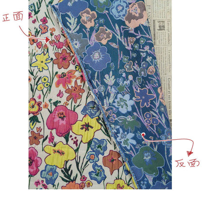 Art Style 3D Floral Jacquard Fabric, Abstract Embossed Flower Woven Textile, Double-Sided Fashion Material for DIY Clothing & Costumes, 52"W