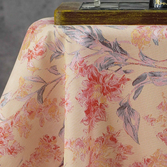 Pink Floral Fabric by Yard, Vintage Garden Woven Textile, Cottagecore Dress Fabric for Sewing Crafts Decor- 57"W - Poppylollipop