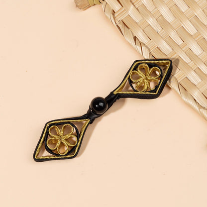 Chinese Frog Button, Qipao Pan Kou Closure, Handmade Hanfu Tang Suit Button, Green Gold Knot Fastener, Oriental Couture Clothing Trim