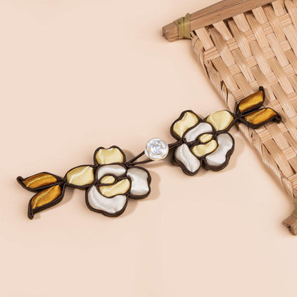 Handmade Rose Frog Button, Chinese Qipao Closure, Floral Knot Button, Hanfu Tang Suit Sewing Trim, Oriental Bridal Clothing Accessory