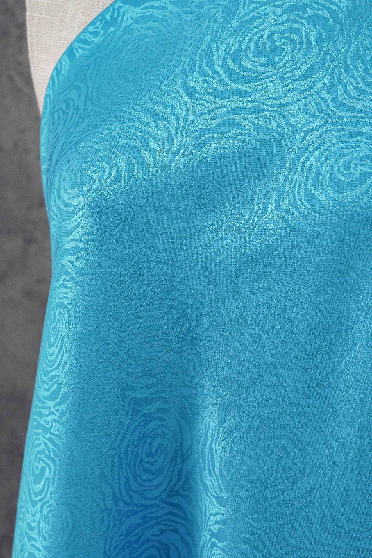 Floral Satin Fabric by Yard, Stretch Silky Rose Jacquard Textile, Elegant Dress Fabric for Sewing Crafts, 59"Wide