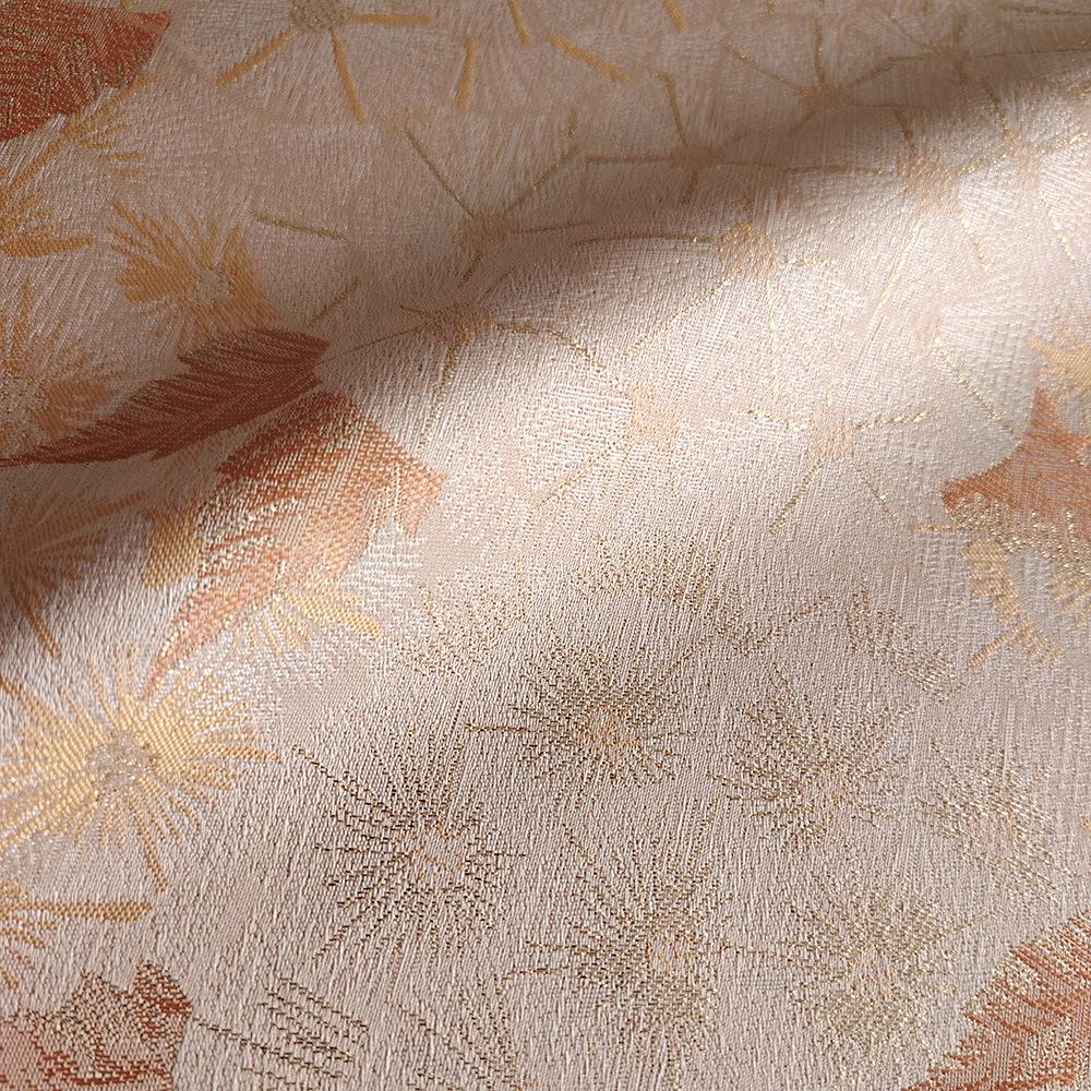 Maple Leaf Jacquard Fabric, Botanical Woven Fabric by Yard, Vintage Abstract Leaf Textile, Luxury Sewing Fabric, Upholstery Home Decor, 57"W