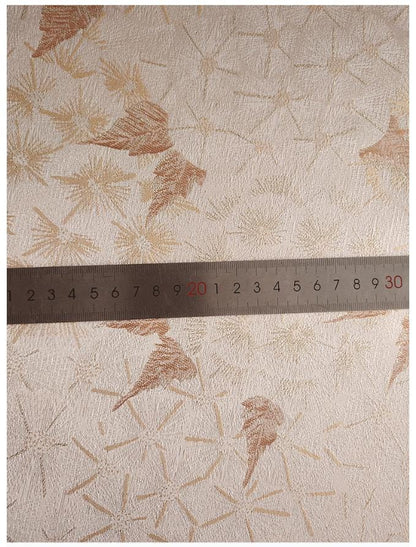 Maple Leaf Jacquard Fabric, Botanical Woven Fabric by Yard, Vintage Abstract Leaf Textile, Luxury Sewing Fabric, Upholstery Home Decor, 57"W