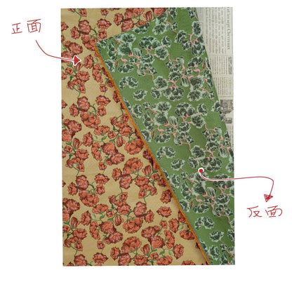 Small Floral Fabric by Yard, Yellow Cottagecore Jacquard Textile, Vintage Rose Dress Fabric for Sewing Quilting Crafts, 57"Wide
