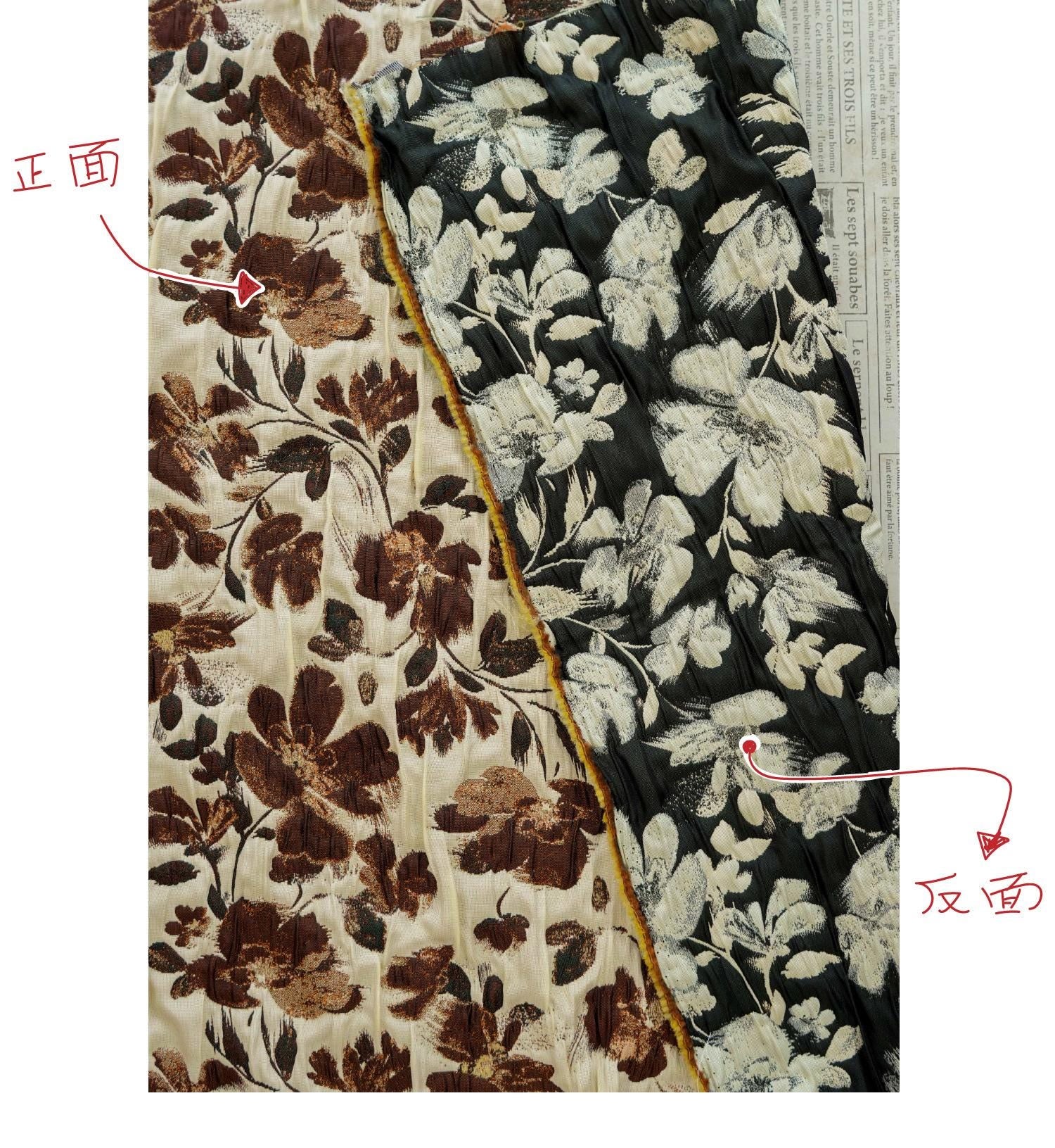 Black & White 3D Embossed Floral Jacquard Fabric by the Yard: Vintage Botanical Woven, Dress Sewing, Upholstery, Costume Material, 51"Wide