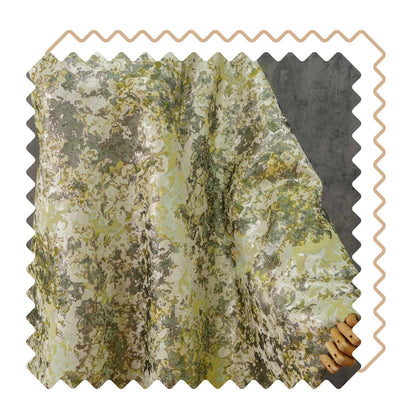 Oil Painting Floral Jacquard Fabric by the Yard: Gold Metallic Thread, Abstract Botanical Brocade, 59" Wide — Dress, Upholstery, Home Decor