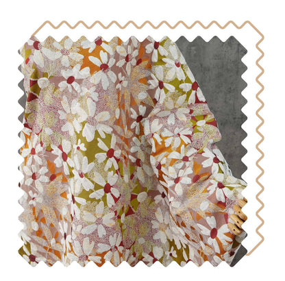 3D Floral Jacquard Fabric, Vintage Daisy Embossed Woven Textile, Textured Flower Brocade Fabric for Dress, Jacket, DIY Sewing, 60"Wide
