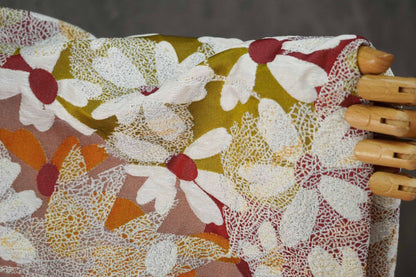 3D Floral Jacquard Fabric, Vintage Daisy Embossed Woven Textile, Textured Flower Brocade Fabric for Dress, Jacket, DIY Sewing, 60"Wide