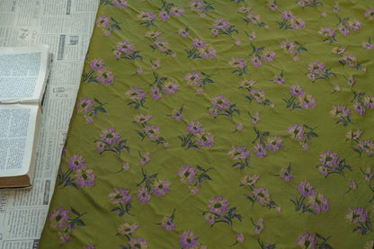 Green Floral Jacquard Fabric by Yard, Camellia Flower Embossed Textile, Vintage Dress Fabric for Sewing Crafts Home Decor, 63" Wide