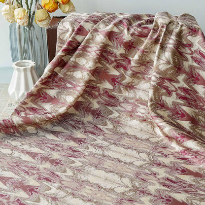 Abstract Oil Painting Wave Jacquard Fabric, Water Ripple Woven Textile, Artistic Fashion Brocade Material for Sewing & Home Decor, 65" Wide