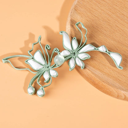 Handmade Butterfly Frog Button, Chinese Knot Closure, Qipao Hanfu Button, Floral Fabric Fastener, Tang Suit Bridal Clothing Embellishment