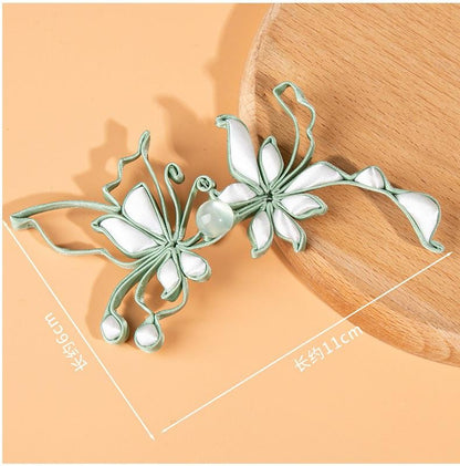 Handmade Butterfly Frog Button, Chinese Knot Closure, Qipao Hanfu Button, Floral Fabric Fastener, Tang Suit Bridal Clothing Embellishment