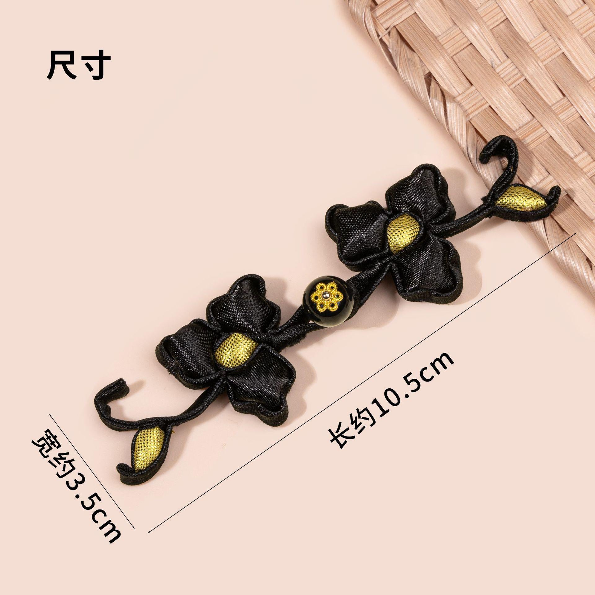 Handmade Chinese Frog Button, Qipao Pan Kou Closure, Flower Knot Button, Hanfu Tang Suit Sewing Trim, Oriental Couture Clothing Accessory