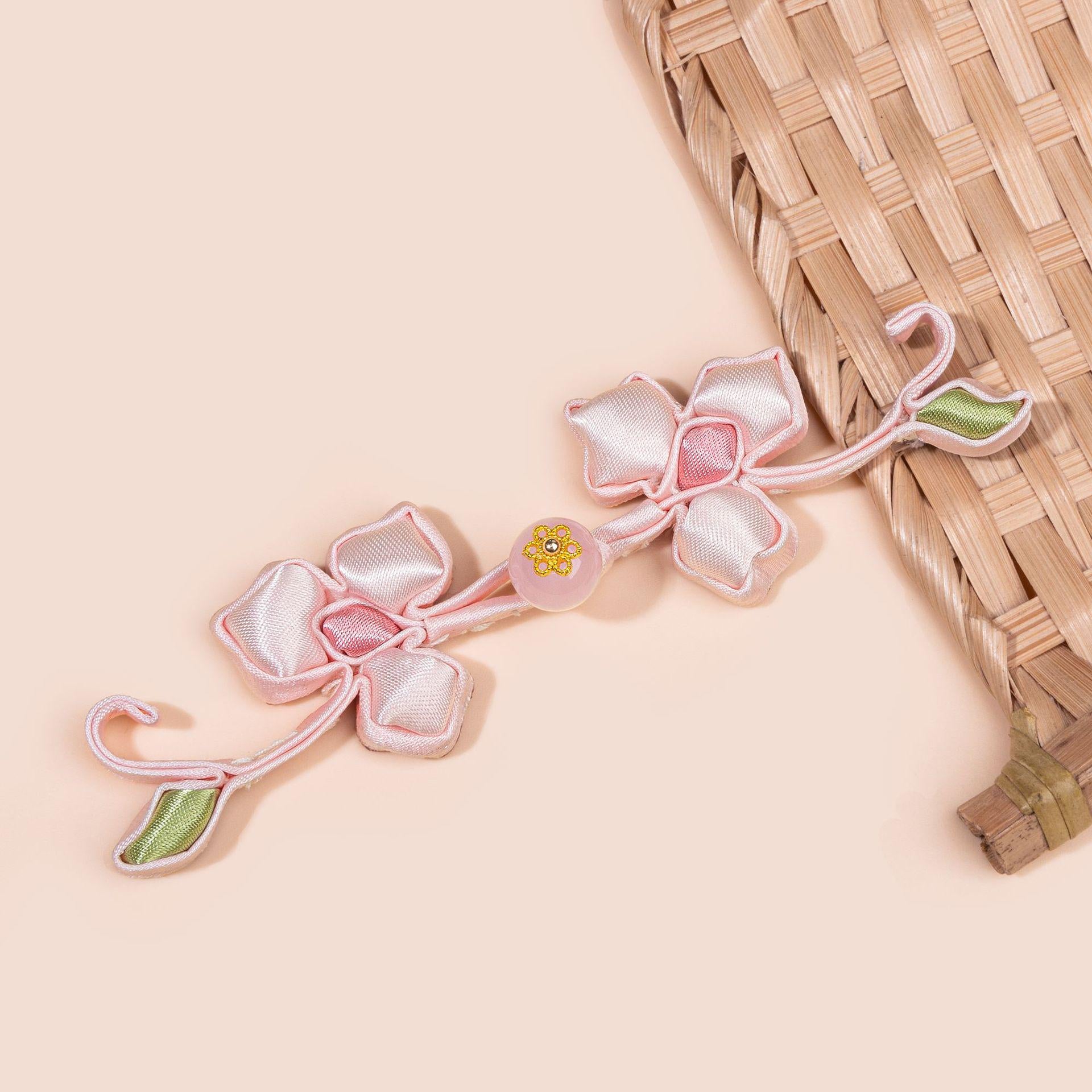 Handmade Chinese Frog Button, Qipao Pan Kou Closure, Flower Knot Button, Hanfu Tang Suit Sewing Trim, Oriental Couture Clothing Accessory