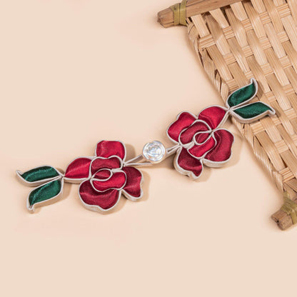 Handmade Rose Frog Button, Chinese Qipao Closure, Floral Knot Button, Hanfu Tang Suit Sewing Trim, Oriental Bridal Clothing Accessory
